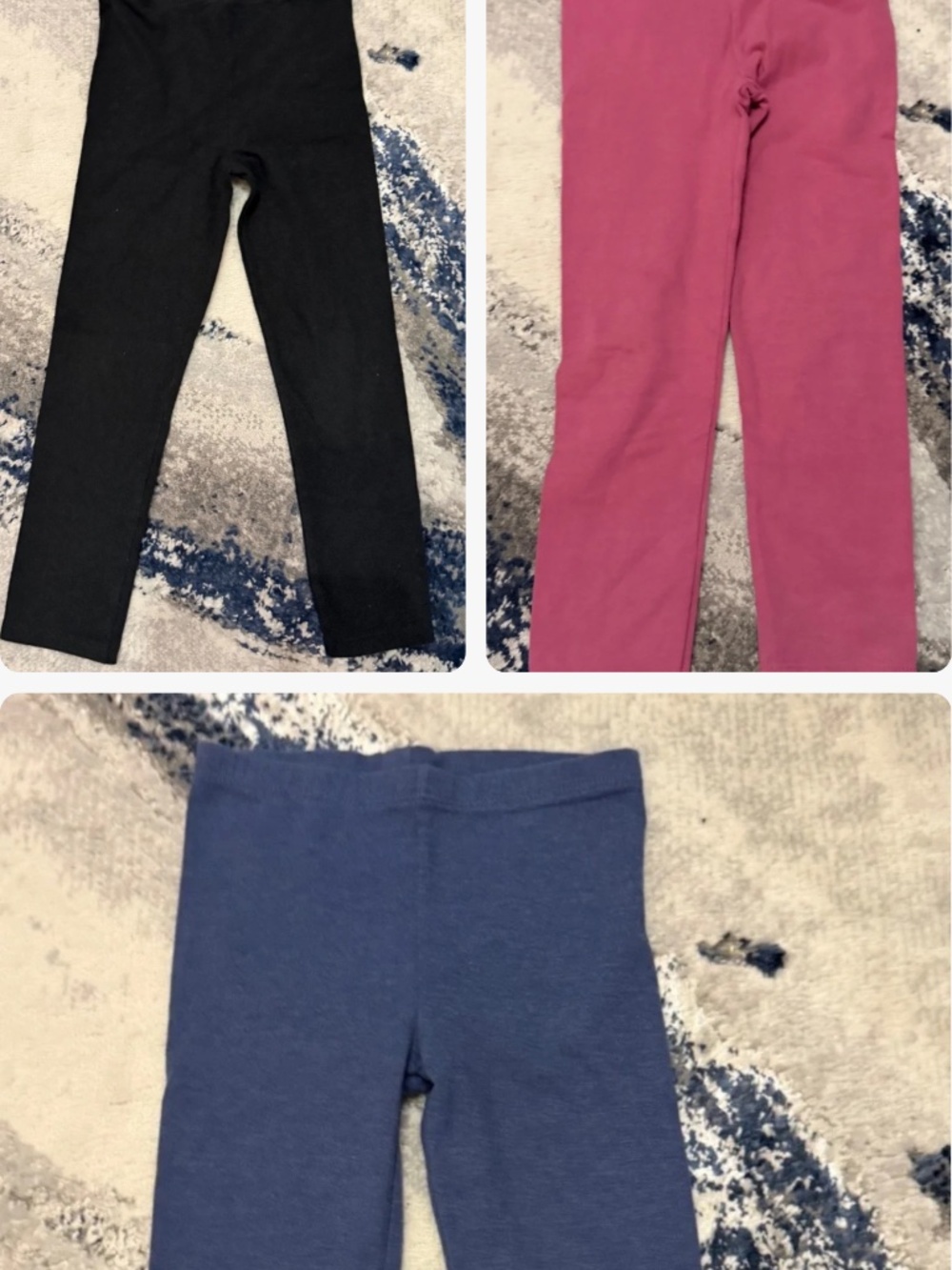 Garanimals Girls 4T leggings 3 Piece Lot Pink Black Blue